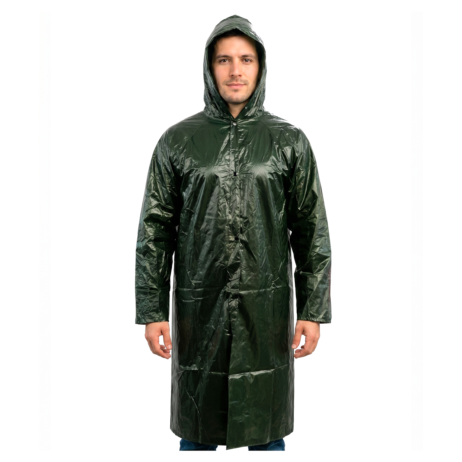 PONCHO IMPERMEABLE CON GORRO CAPA PARA LLUVIA REFORZADO - 3