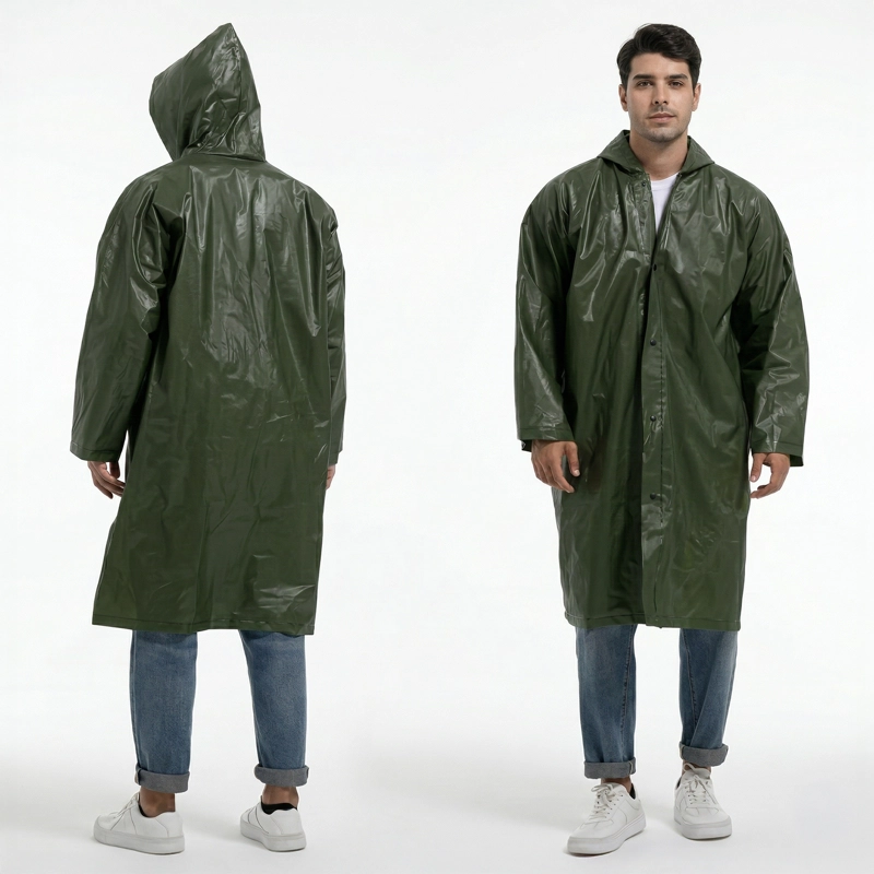 PONCHO IMPERMEABLE CON GORRO CAPA PARA LLUVIA REFORZADO - 7