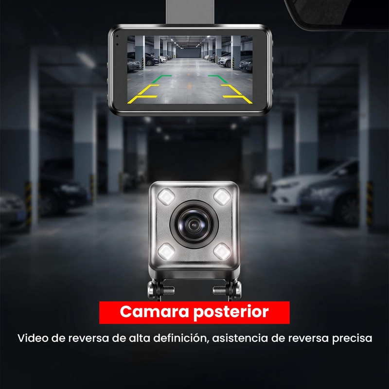 CAMARA AUTO DUAL LENS DVR FULL HD 1080P DASH CAM DOBLE LENTE - 6