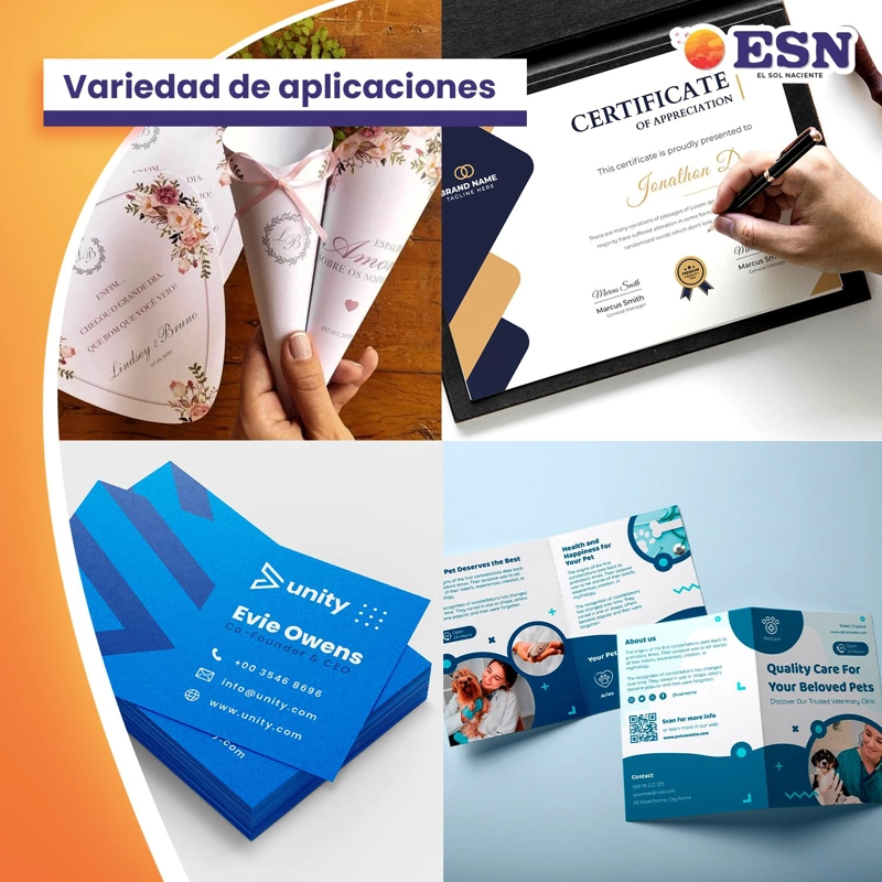 DOBLE FAZ PAPEL OPALINA TEXTURIZADA GLOSSY CARTA 50H 230G ESN TAMAÑO CARTA - 5
