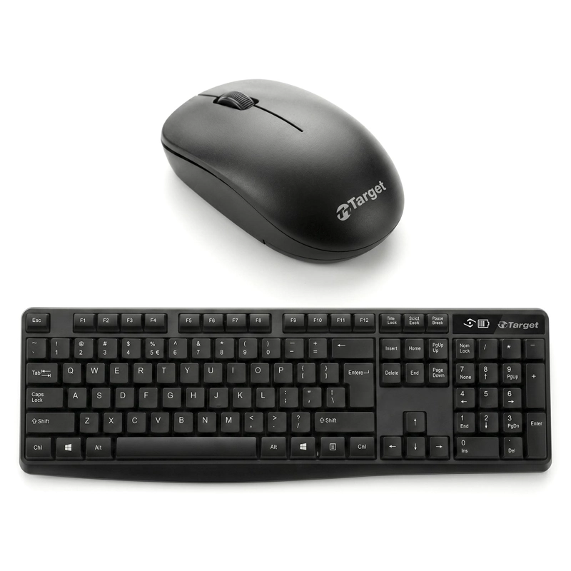 TECLADO CON MOUSE INALAMBRICO TT-CW500 NEGRO OKAERI TAMAÑO M - 1