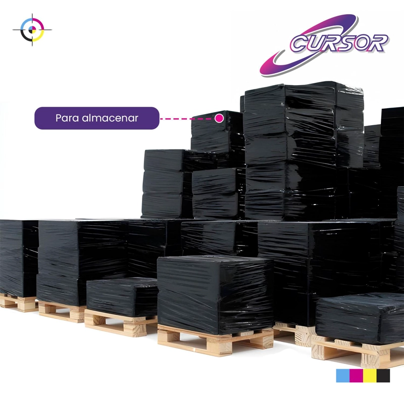 ROLLO EMBALAJE FILM NEGRO PARA ENVOLVER 50CM 300 MTS NEGRO - 7