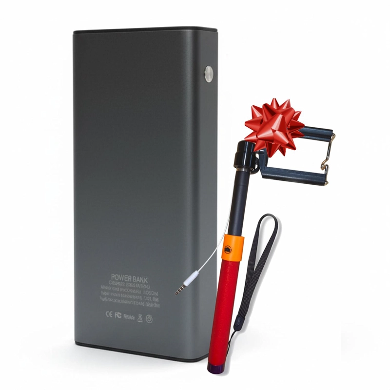 BATERIA EXTERNA POWER BANK 20.000MAH + TRIPODE CELULAR - 2