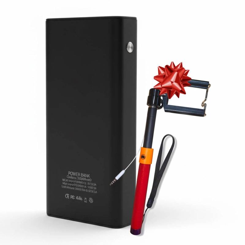 BATERIA EXTERNA POWER BANK 20.000MAH + TRIPODE CELULAR - 2