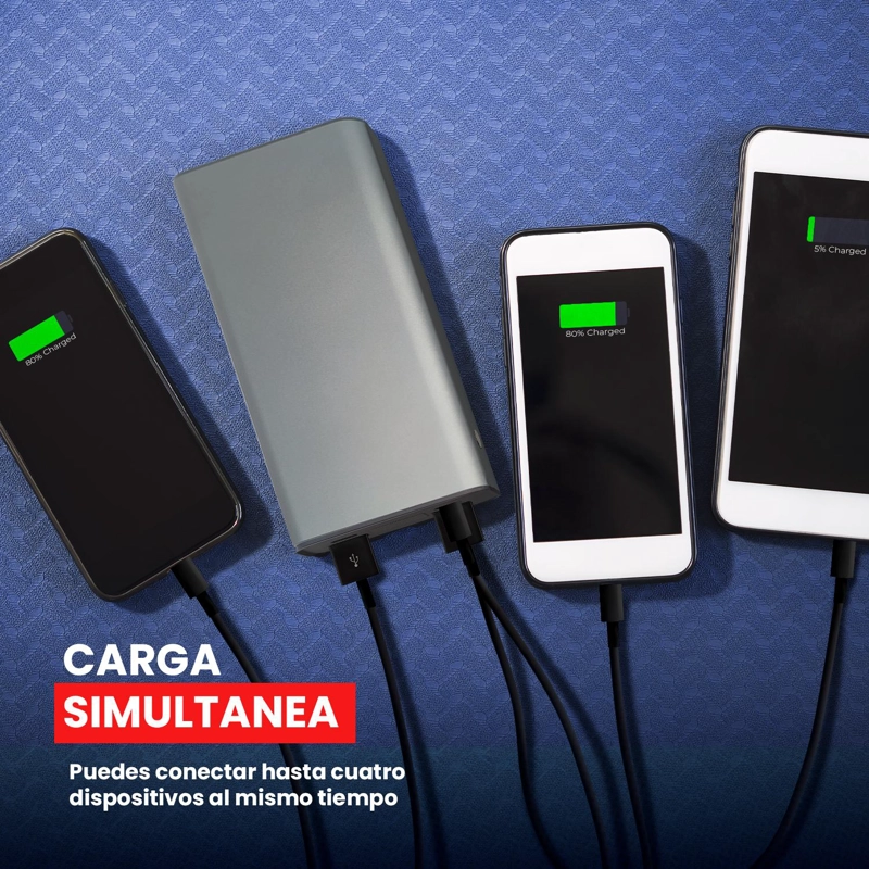 BATERIA EXTERNA POWER BANK 20.000MAH + TRIPODE CELULAR - 5