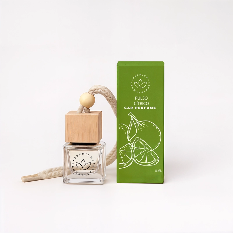 DIFUSOR DE AUTO AROMATHERAPY 8ML VERDE CLARO PULSO CITRICO - 1
