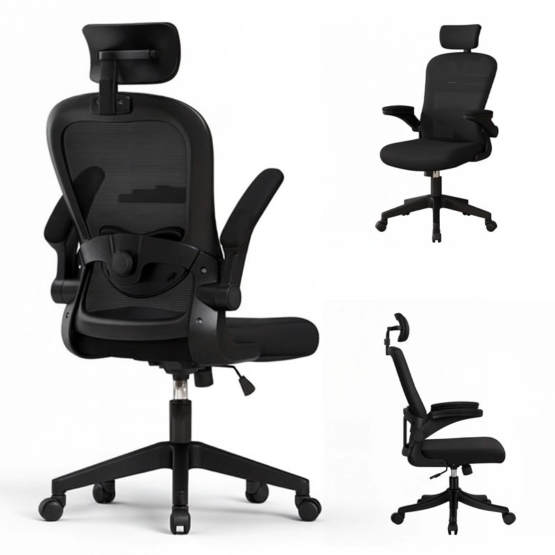 SILLA ERGONOMICA SOPORTE LUMBAR BIONICO REPOSACABEZAS OKAERI AJUSTABLE SILLA DE ESCRITORIO OFICINA E - 1