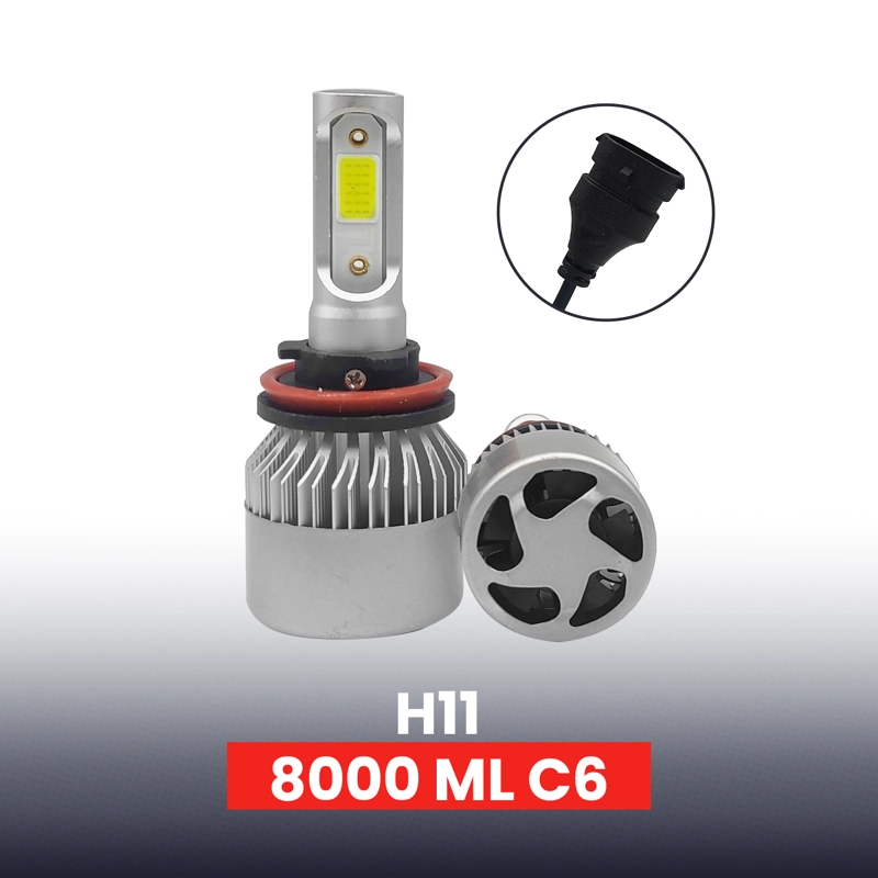 FOCO LED AUTO C6 MODELO LUZ SIMPLE 880 - 8