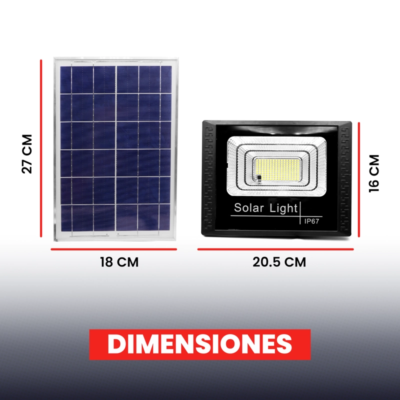 FOCO REFLECTOR SOLAR INTERIOR Y EXTERIOR 200W/P8-200 - 3
