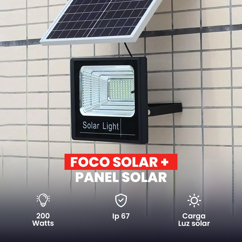 FOCO REFLECTOR SOLAR INTERIOR Y EXTERIOR 200W/P8-200 - 4