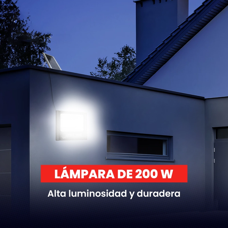 FOCO REFLECTOR SOLAR INTERIOR Y EXTERIOR 200W/P8-200 - 7