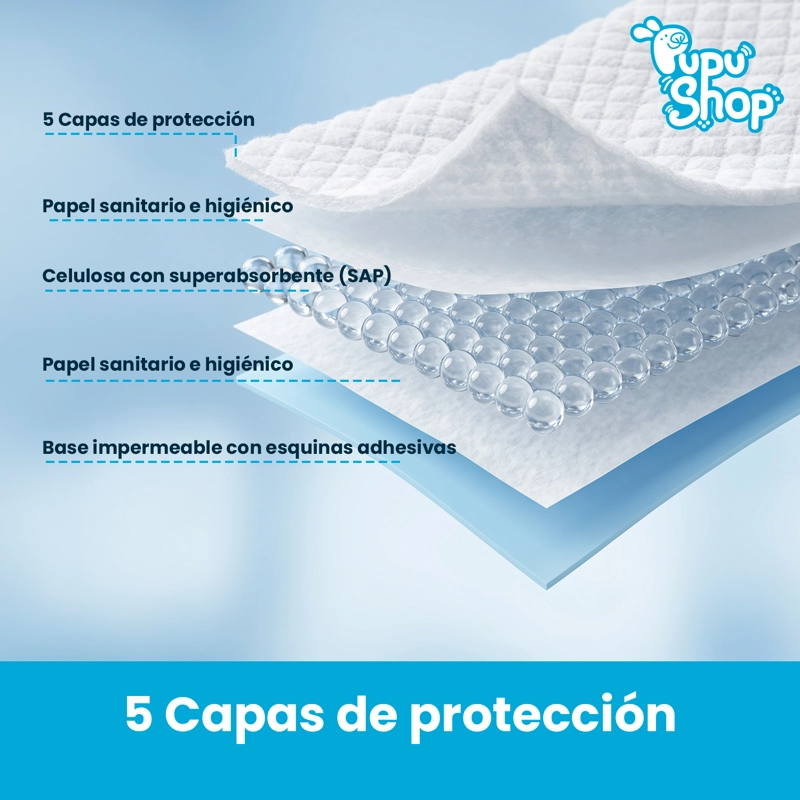 120 PAÑALES TIPO SABANILLAS MASCOTAS PERRO GATO 60X60 CM PUPU SHOP - 3