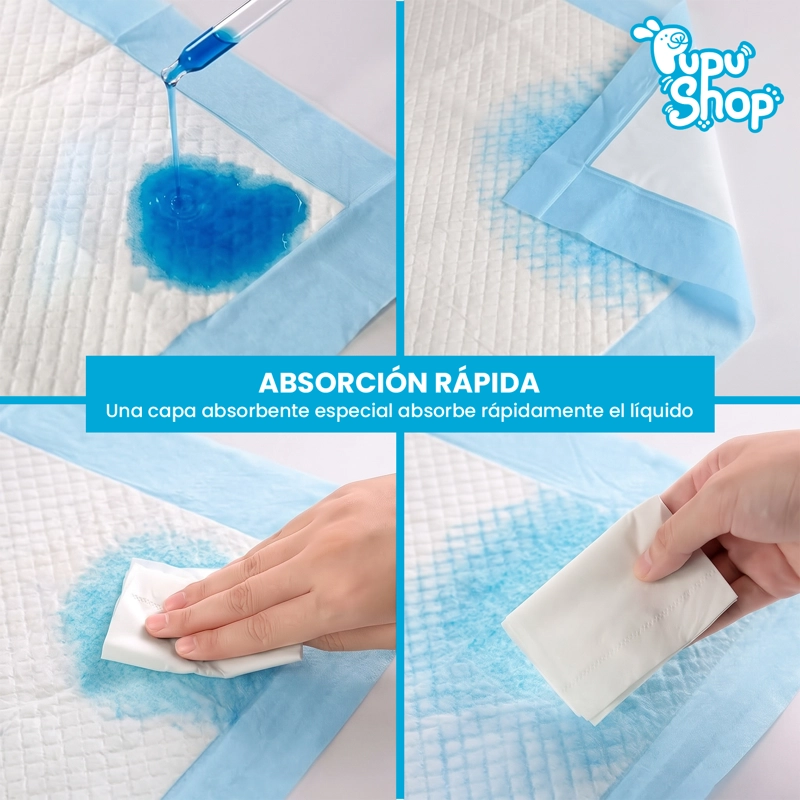 120 PAÑALES TIPO SABANILLAS MASCOTAS PERRO GATO 60X60 CM PUPU SHOP - 4