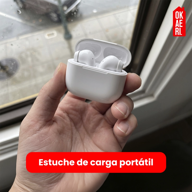 AUDIFONOS TWS BLUETOOTH TT-AP50 INALAMBRICOS CON MICROFONO BLANCO - 3