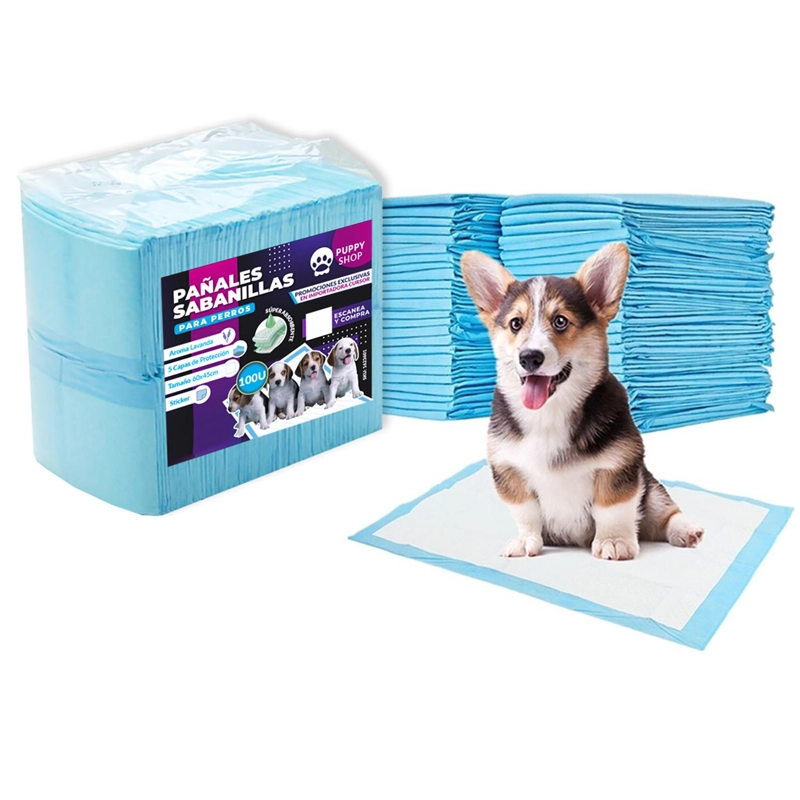 120 PAÑALES SABANILLAS MASCOTAS PERROS 60X60 CM - 2
