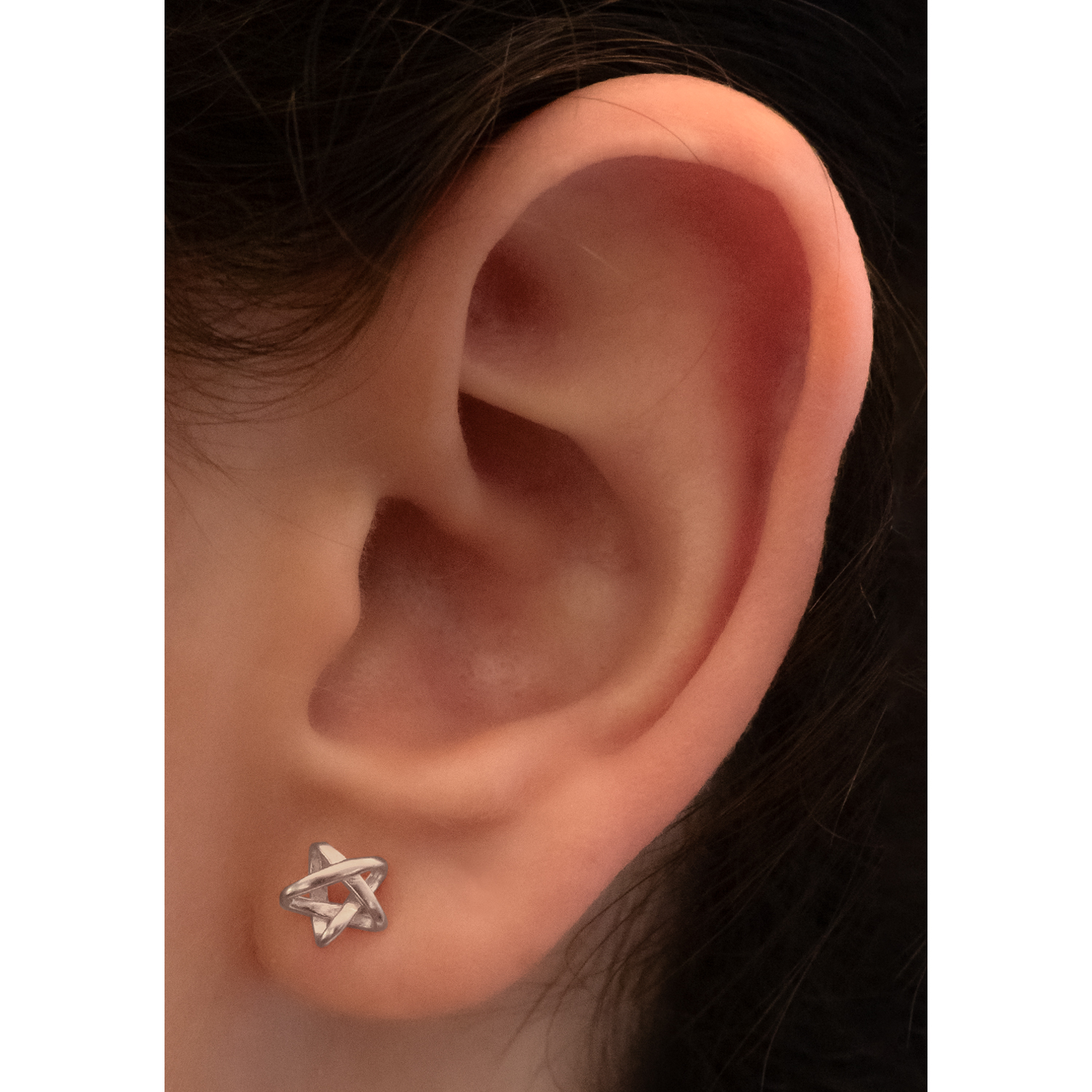 AROS AZUL ZAFIRA ESTRELLA PARA NIÑA O MUJER PLATA 925 - 4