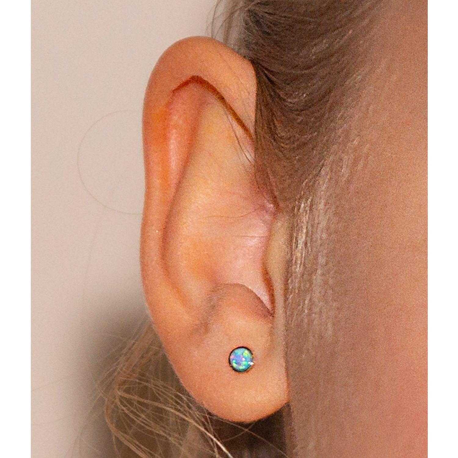 AROS AZUL ZAFIRA PUNTITOS ÓPALO AZULES PLATA 925 - 4