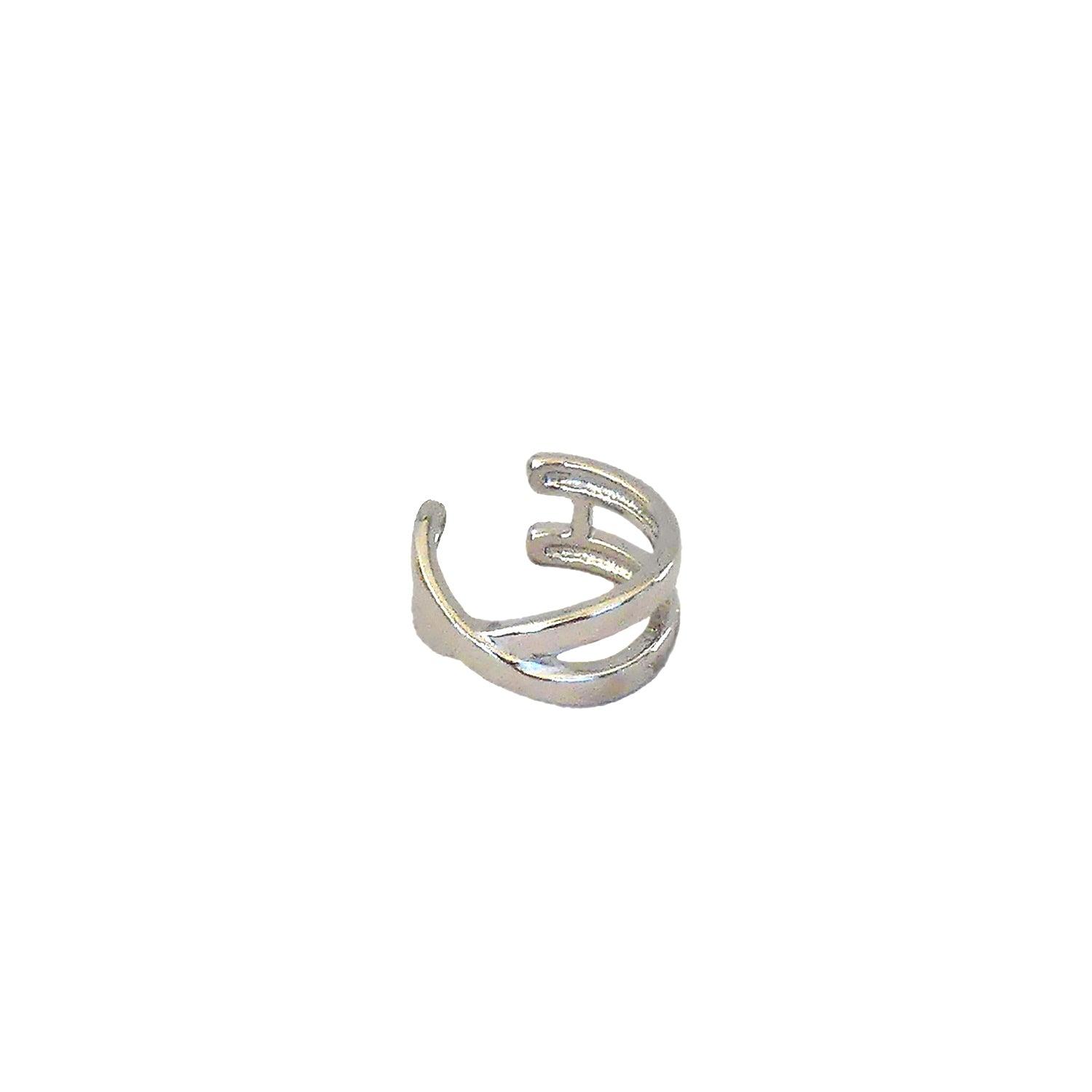 EARCUFF AZUL ZAFIRA SILVER CRUZADO PLATA - 1