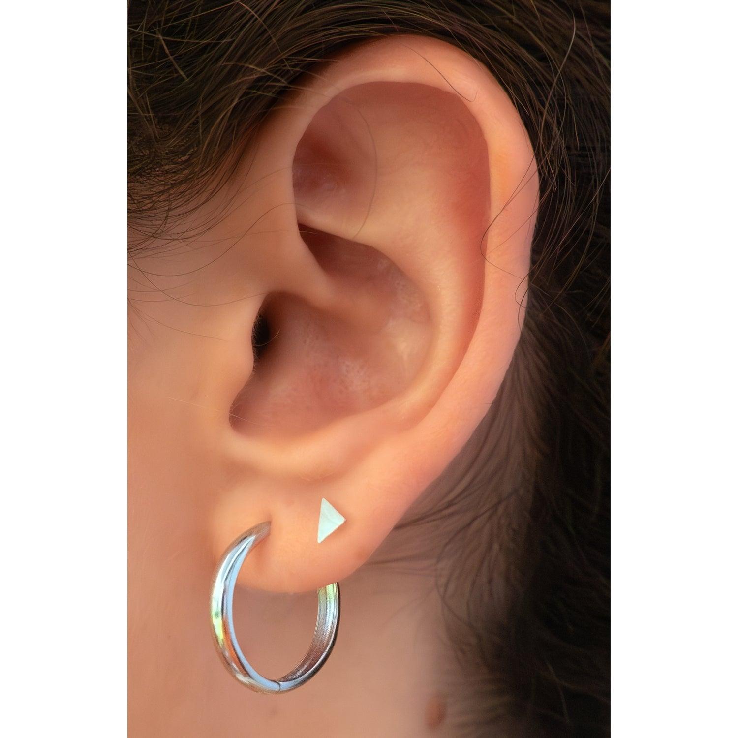 ARGOLLAS AZUL ZAFIRA CLASIC SILVER 20MM PLATA - 5