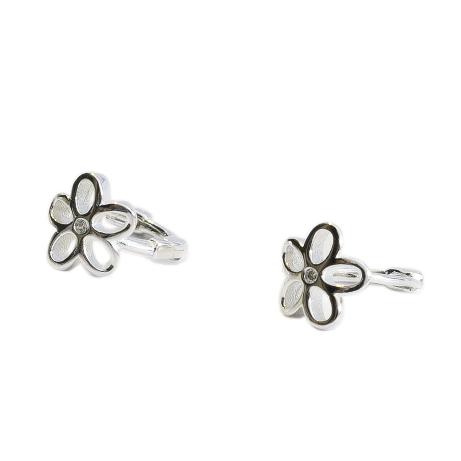 AROS AZUL ZAFIRA ARGOLLA FLOR PLATA 925 - 1