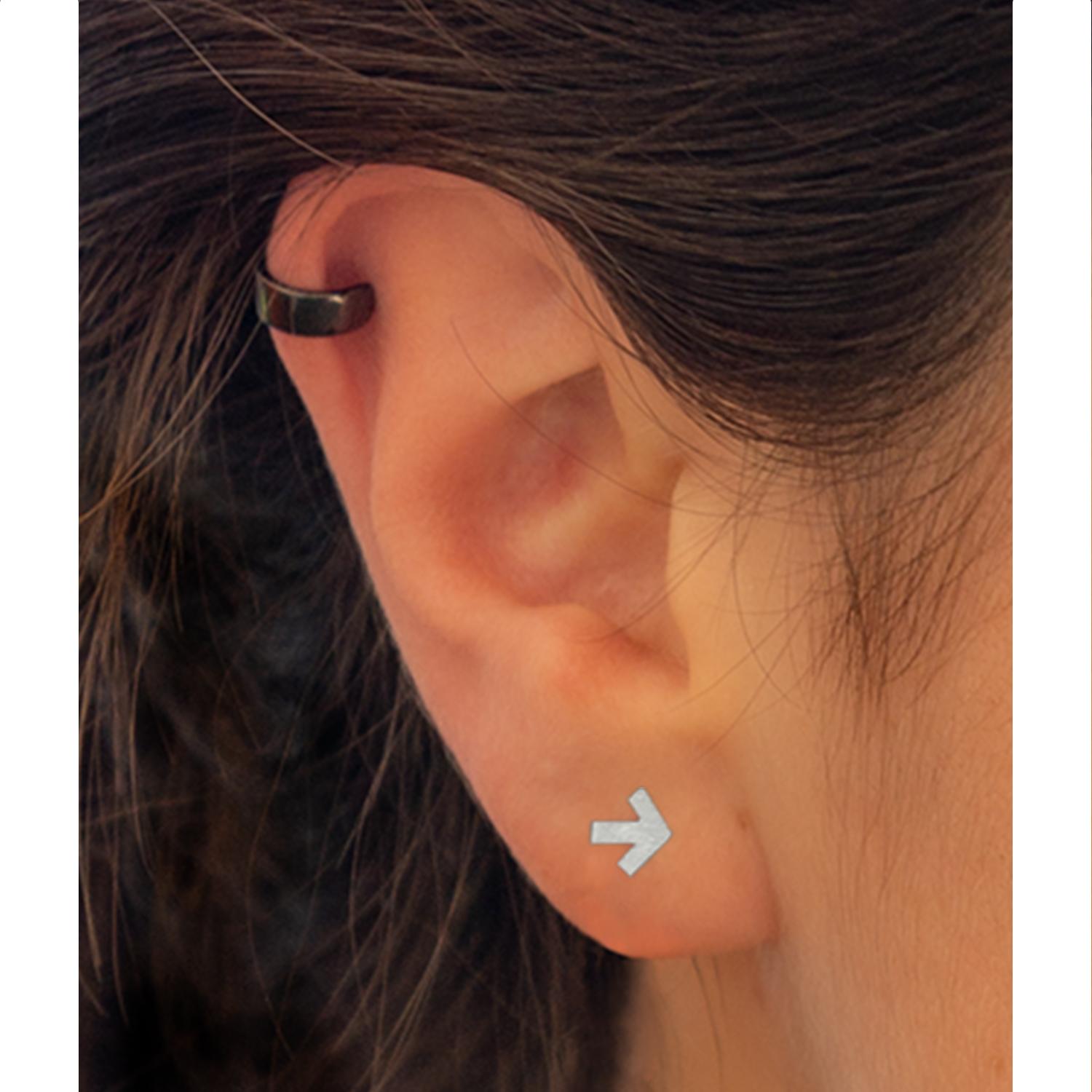 AROS AZUL ZAFIRA FLECHA PLATA 925 - 4