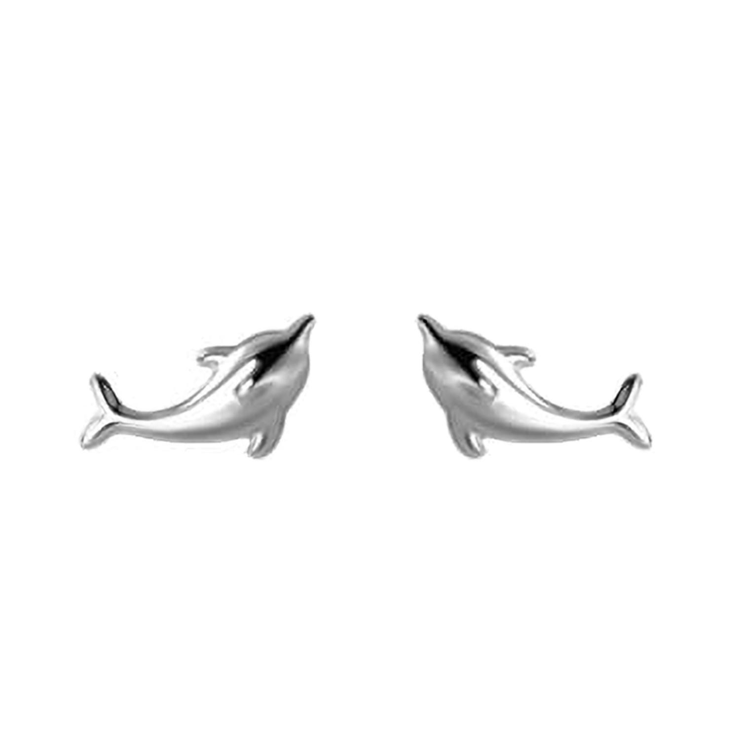 AROS AZUL ZAFIRA DELFINES SILVER PLATA 925 - 1