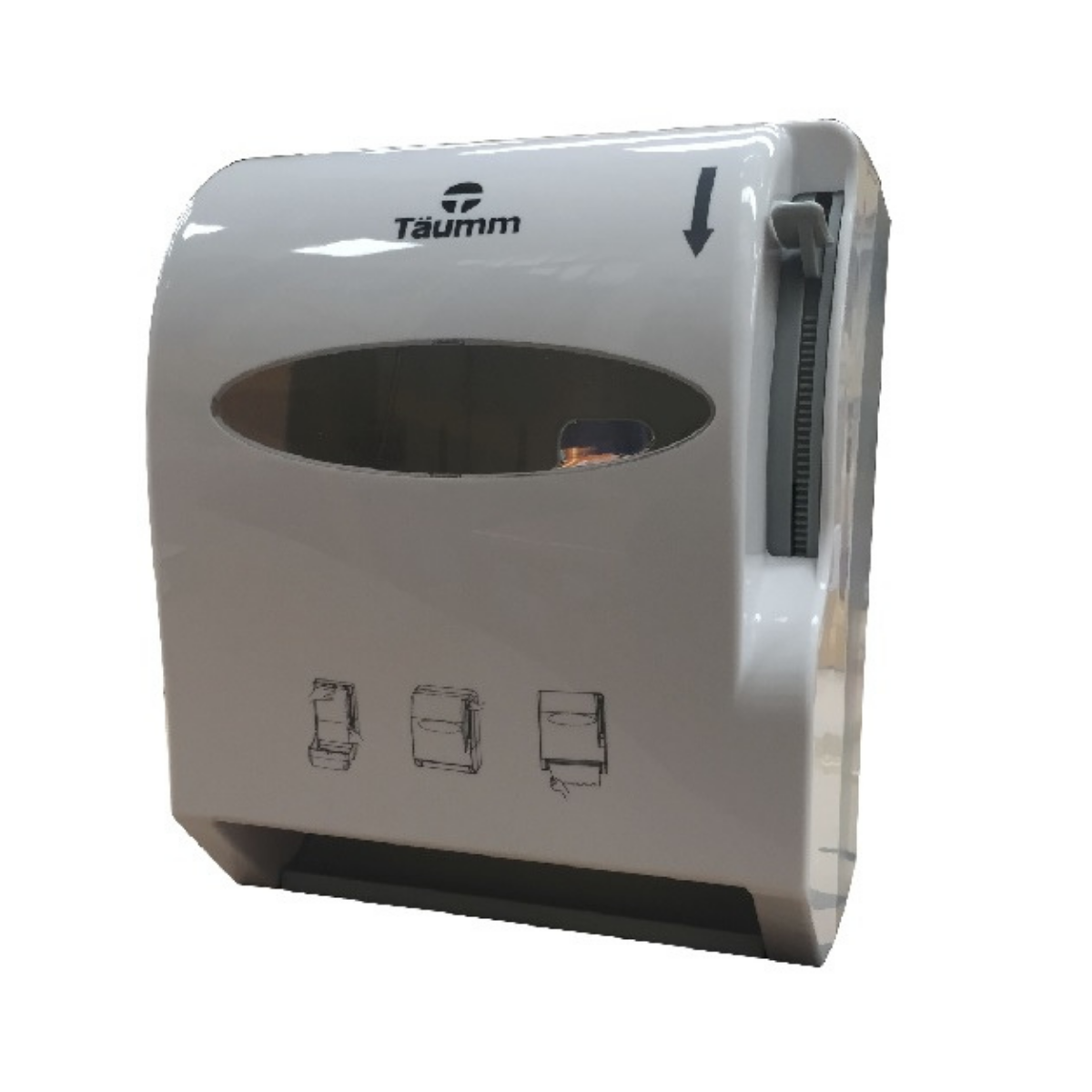 DISPENSADOR TOALLA TAUMM ROLLO PAPEL PALANCA INDUSTRIAL - 1