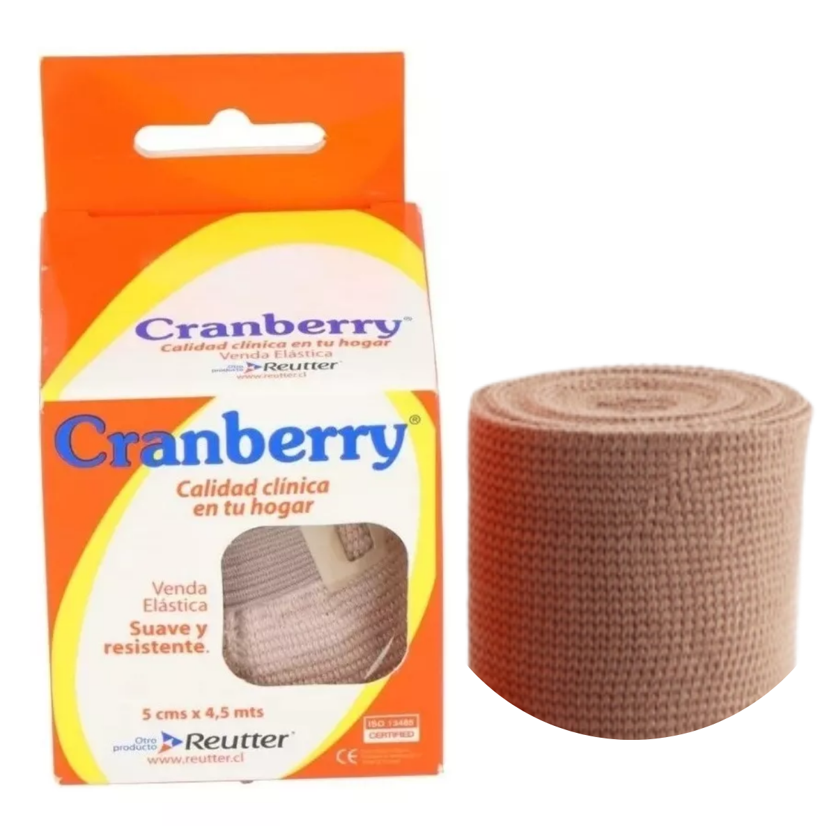 VENDA ELÁSTICA CRANBERRY 5 CM X 4.5 MTS UNIDAD - 1