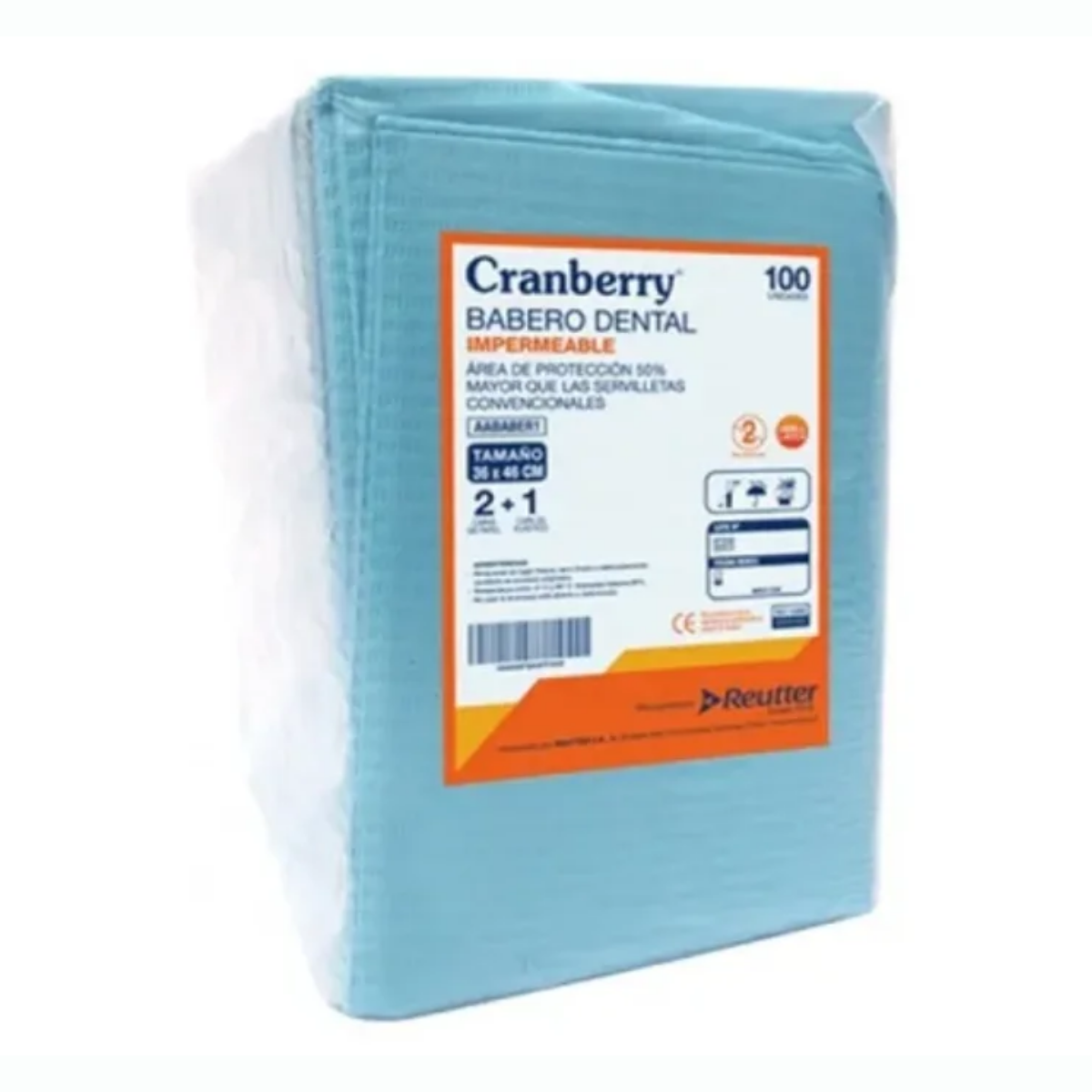 PACK 100 BABERO CRANBERRY DENTAL IMPERMEABLE 36X46 CM BOLSA - 1
