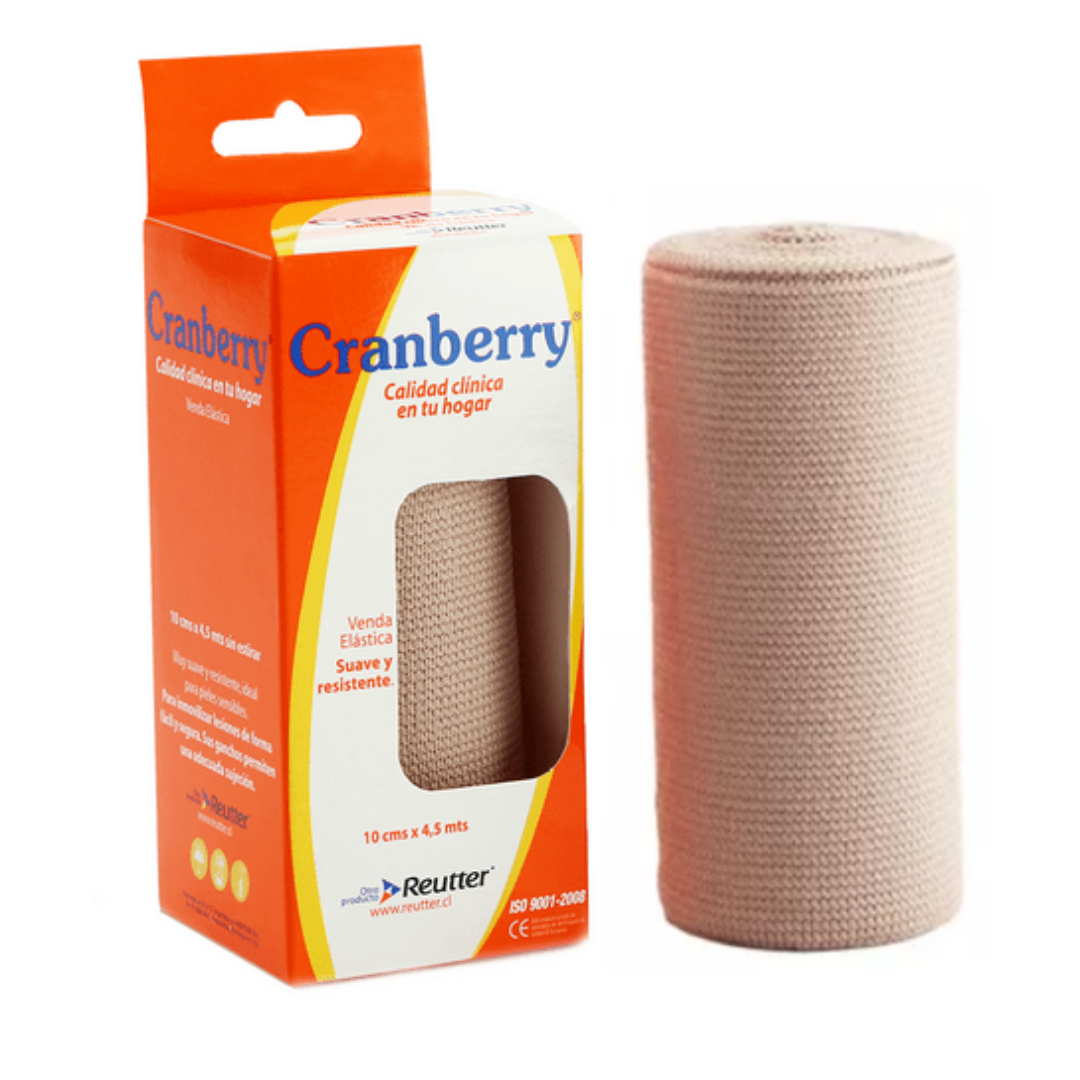 VENDA ELÁSTICA CRANBERRY 10 CM X 4.5 MTS UNIDAD - 1
