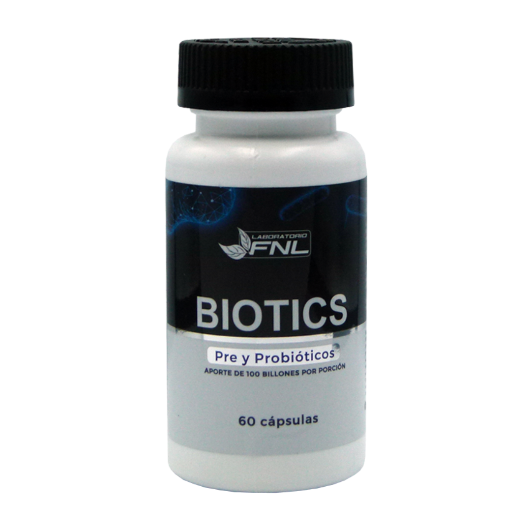 SUPLEMENTO ALIMENTICIO LABORATORIO FNL BIOTICS PRE Y PROBIÓTICOS 100 BILLONES 60 CÁPSULAS (1 MES) - 1