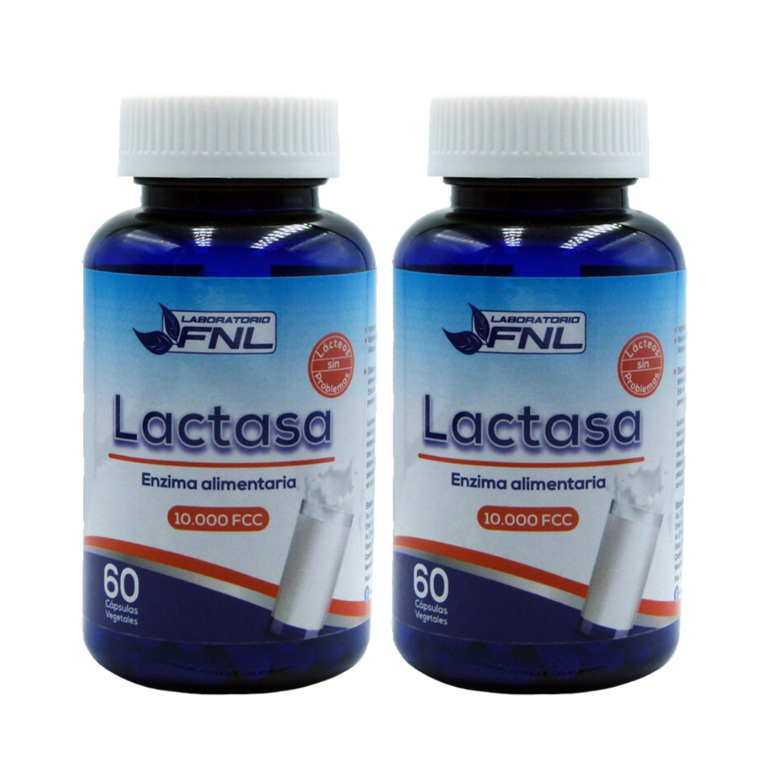 SUPLEMENTO ALIMENTICIO LABORATORIO FNL LACTASA 500MG 120 CÁPSULAS FNL, 2 FRASCOS X 60CAPS - 1