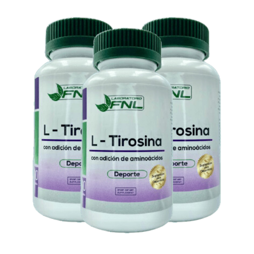 PACK 3 FRASCOS L-TIROSINA LABORATORIO 500 MG FNL CAPSULAS 60 UN - 1