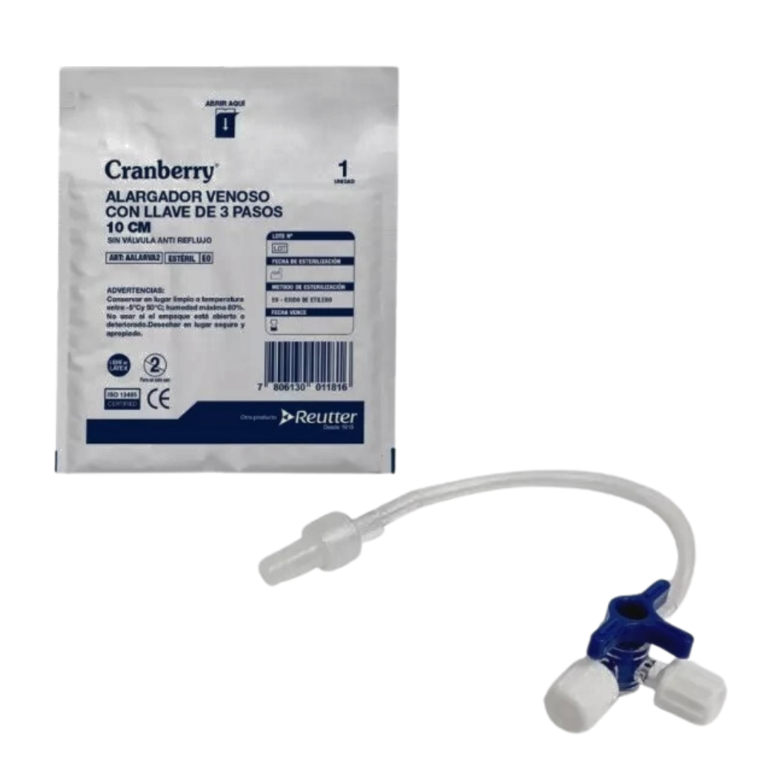 ALARGADOR CRANBERRY VENOSO LLAVE 3 PASOS 10 CM - 1