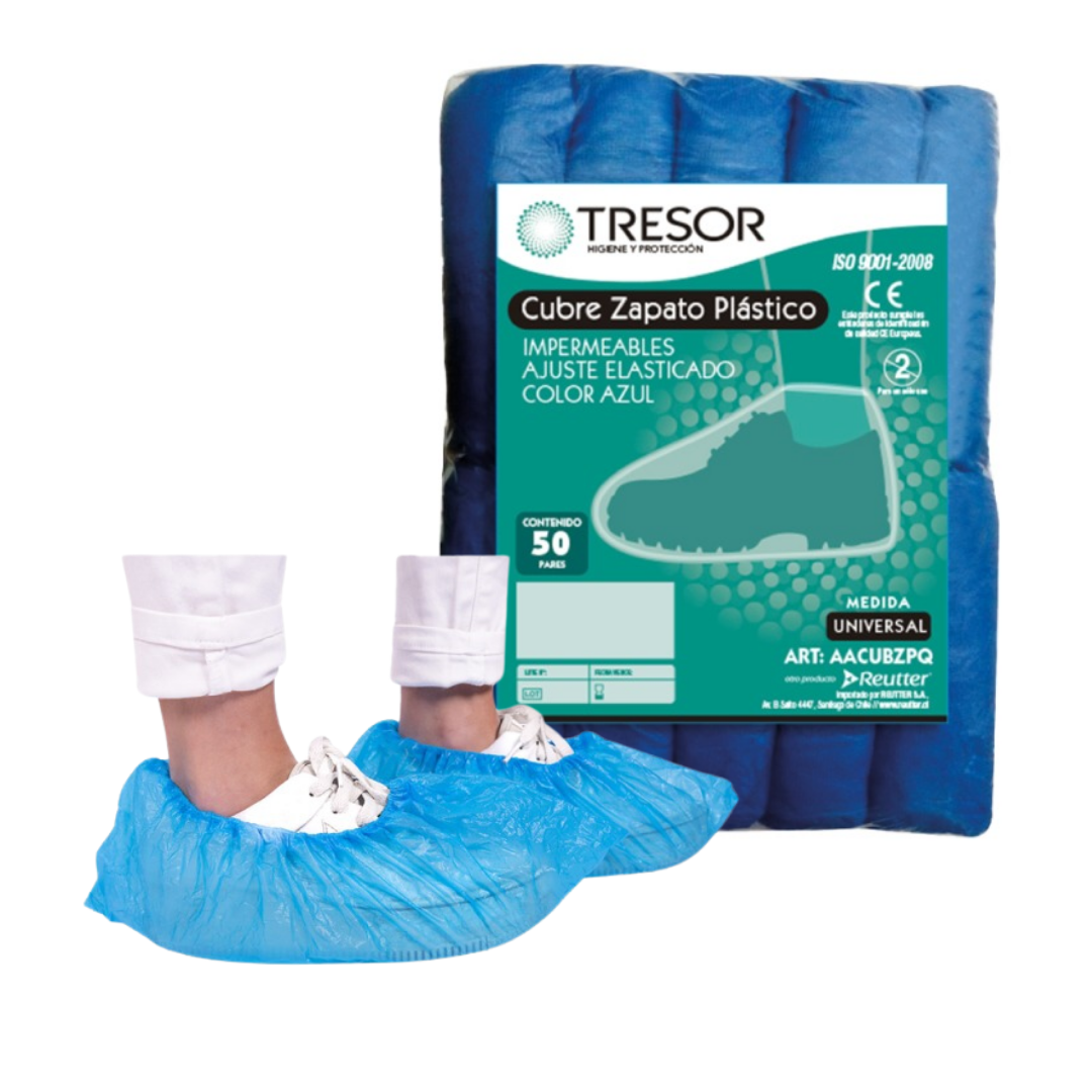 CUBREZAPATO POLIETILENO AZUL CRANBERRY BOLSA 100 UN. - 1