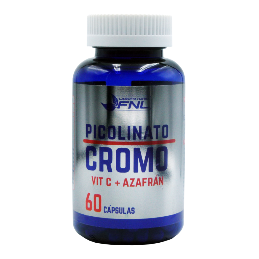 POCOLINATO DE CROMO + VIT C + AZAFRAN 60 CÁPSULAS FNL - 1