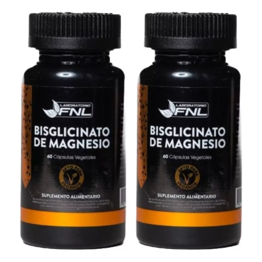 BISGLICINATO DE MAGNESIO 550MG 120 CÁPSULAS FNL PACK 2 FRASCOS - 1