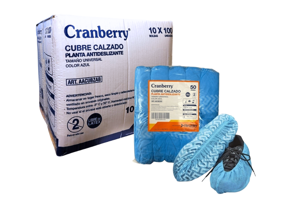 CUBREZAPATO TELA GRUESA AZUL CRANBERRY PACK 1000 UN. - 1
