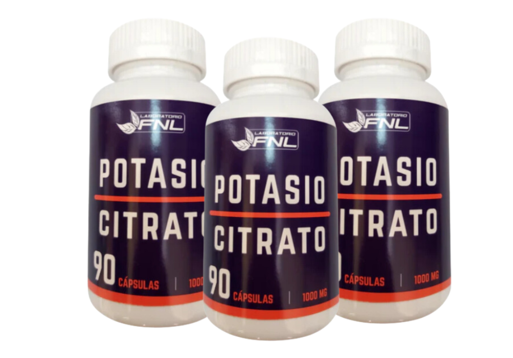 POTASIO CITRATO 500MG 270 CAPSULAS FNL PACK 3 FRASCOS - 1