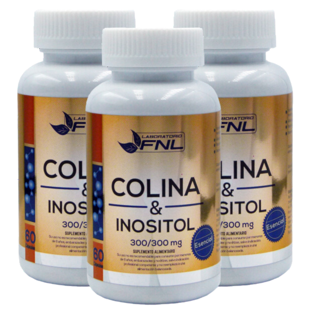 COLINA & INOSITOL 180 CÁPSULAS FNL PACK 3 FRASCOS - 1