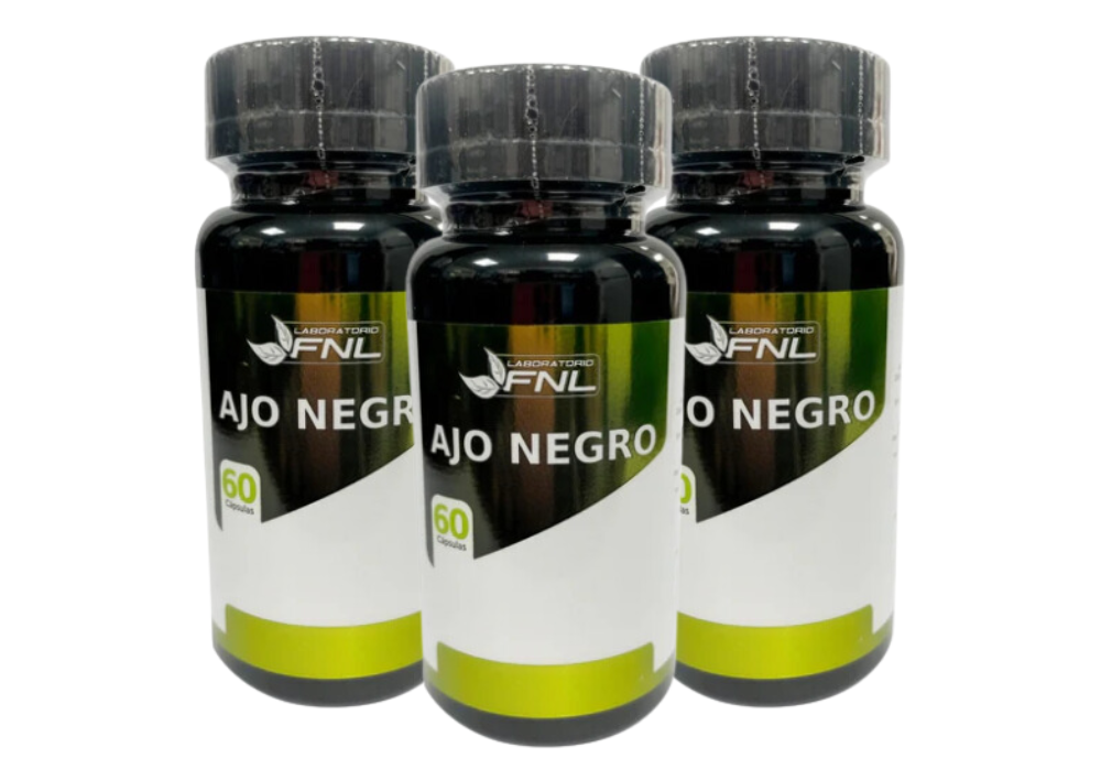 AJO NEGRO 500MG 180 CAPSULAS FNL PACK 3 FRASCOS - 1