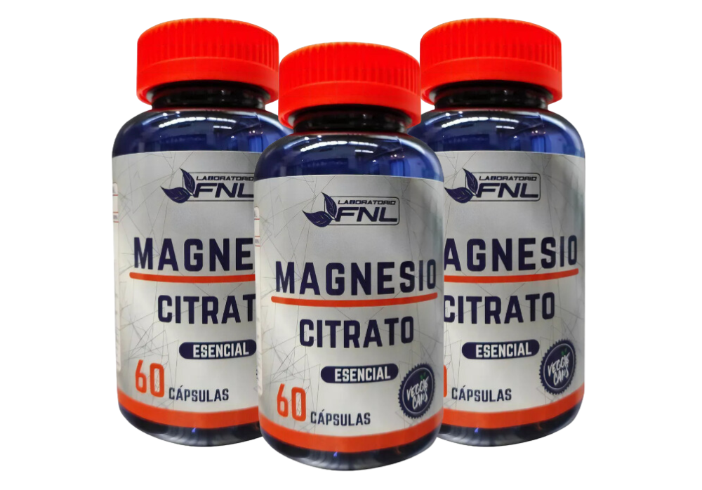 MAGNESIO CITRATO 175MG 180 CAPSULAS FNL PACK 3 FRASCOS - 1