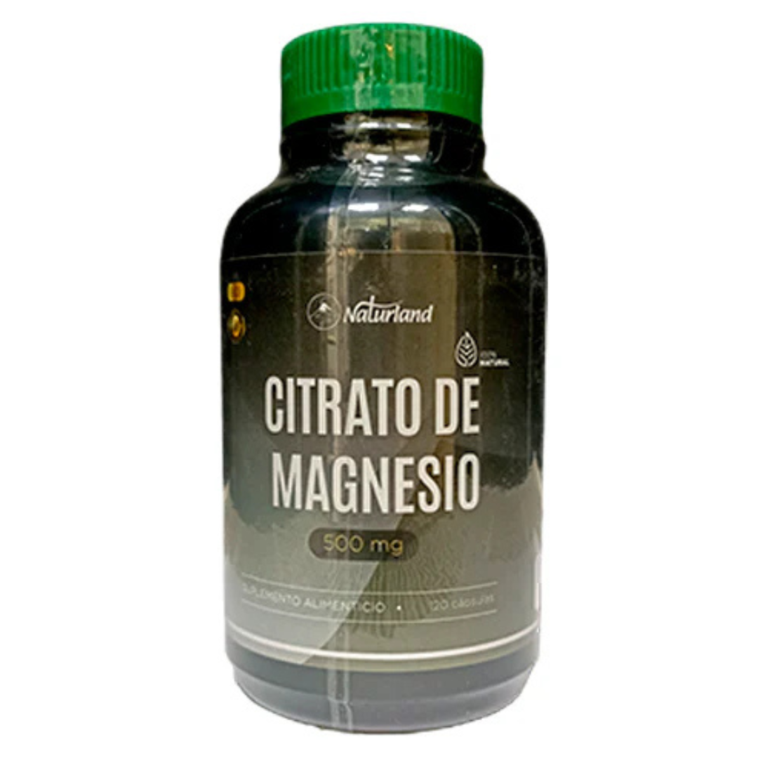 CITRATO DE MAGNESIO 500MG 120 CÁPSULAS NATURLAND - 1