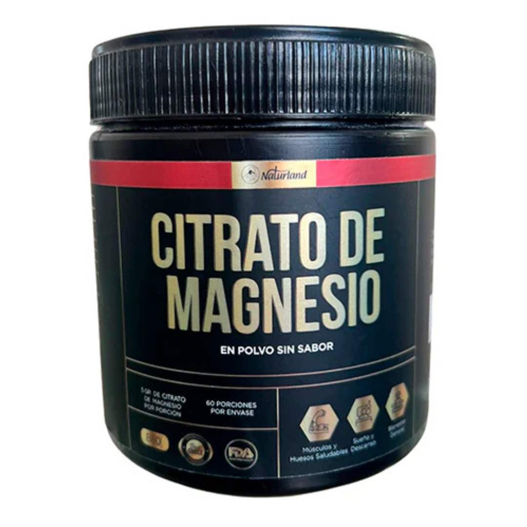 CITRATO DE MAGNESIO EN POLVO 300 GRAMOS NATURLAND - 1