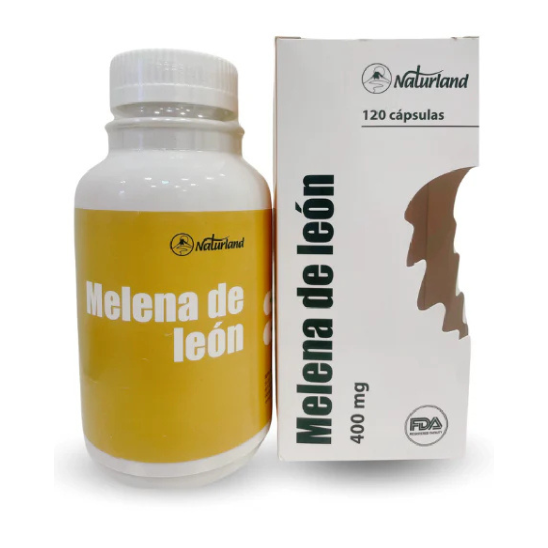 MELENA DE LEON 400MG 120 CÁPSULAS NATURLAND - 1