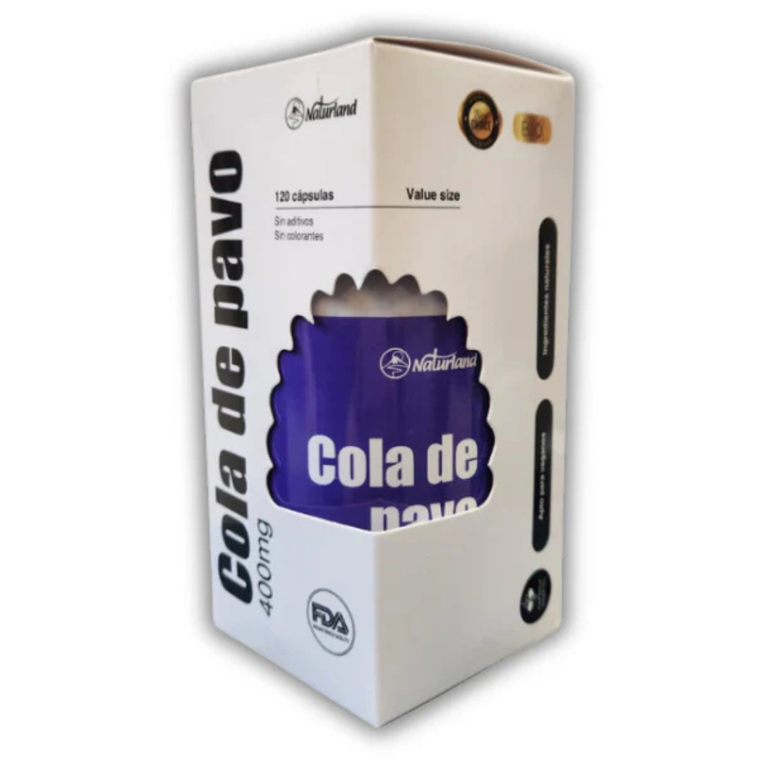 HONGO COLA DE PAVO 400MG 120 CÁPSULAS NATURLAND - 1
