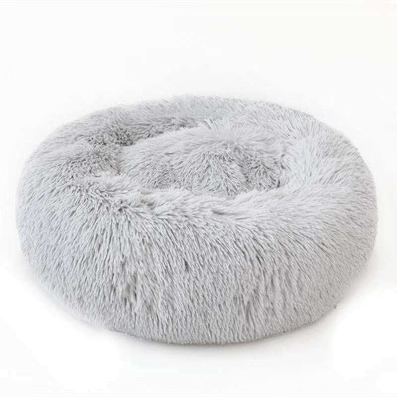 CAMA REDONDA PARA PERRO Y GATO 50CM COLOR GRIS CLARO - 1