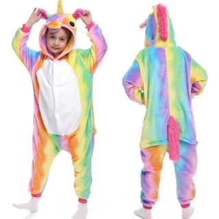 PIJAMA UNISEX BJ HOGAR MULTICOLOR UNICORNIO ARCO IRIS TALLA 140 11_12