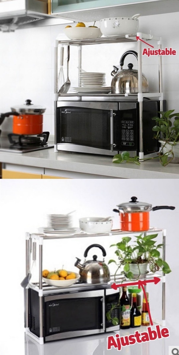 ESTANTE BJ HOGAR 5819 METAL ORGANIZADOR COCINA O BAÑO - 2