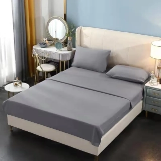 SABANA 1.5 PLAZAS EN COLOR GRIS 200 HILOS. - 1